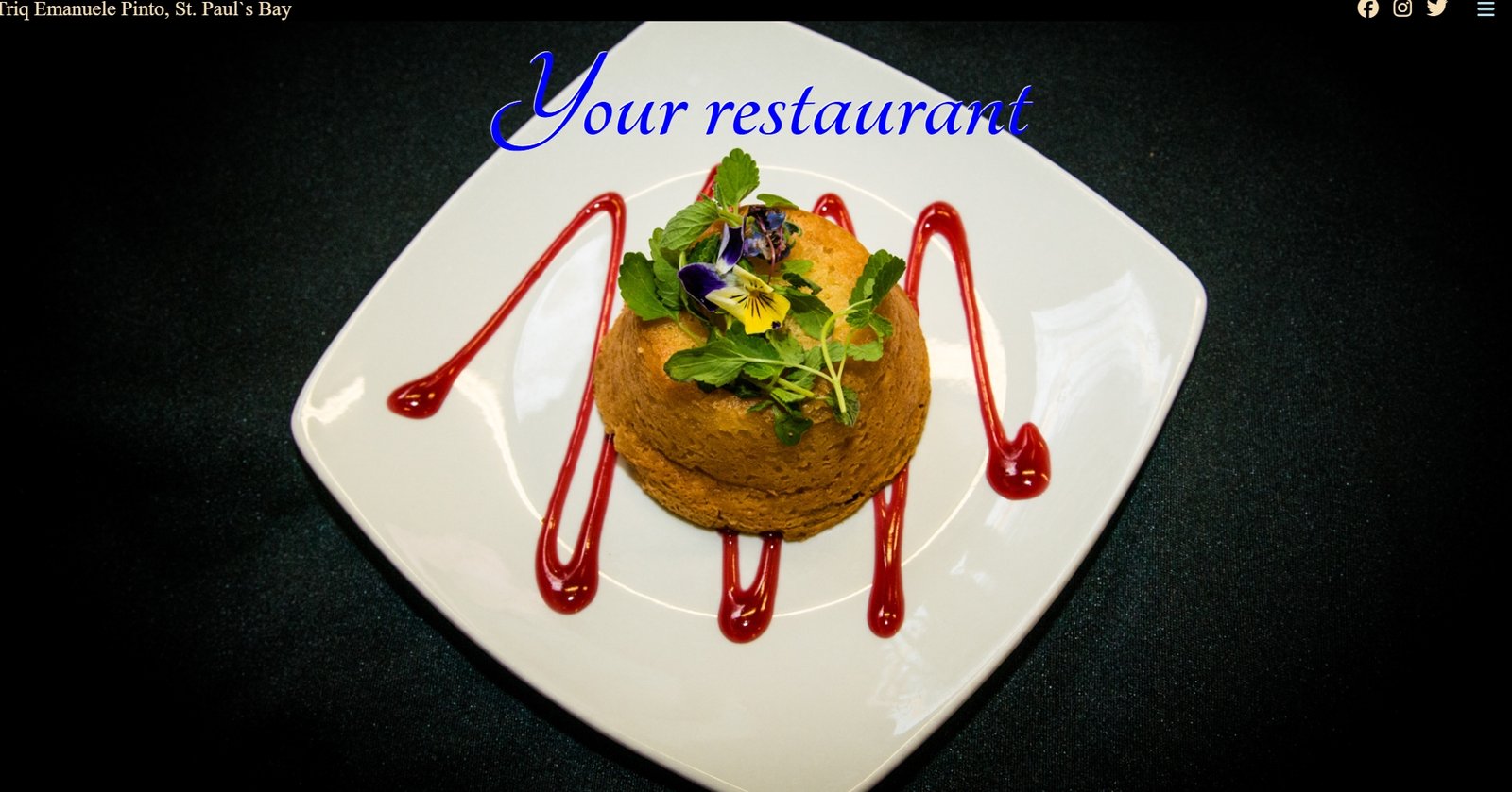 Dummy Restaurant Website